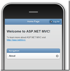 Шаблон для мобильных веб-приложений в ASP.NET MVC 4